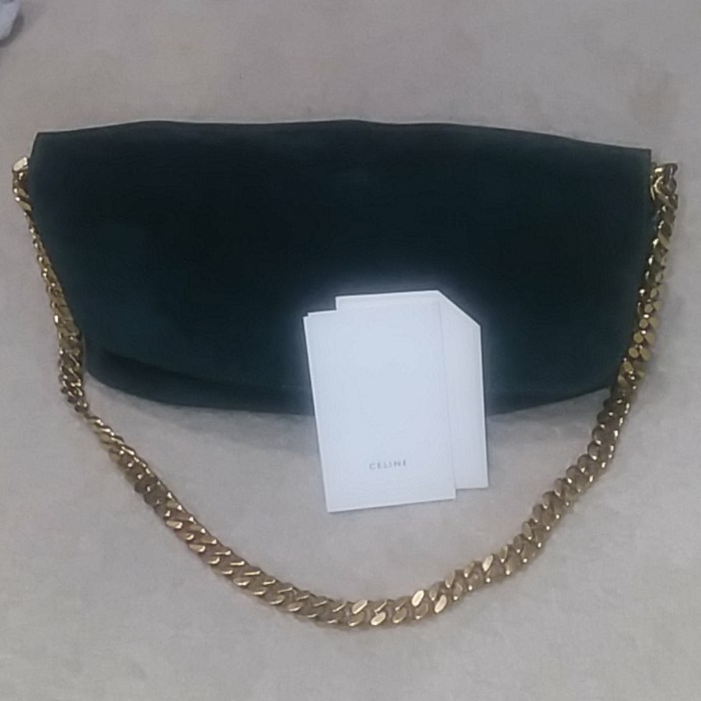 AUTHENTIC CELINE  GOURMET CHAIN SHOULDER BAG SUEDE - Picture 12 of 12